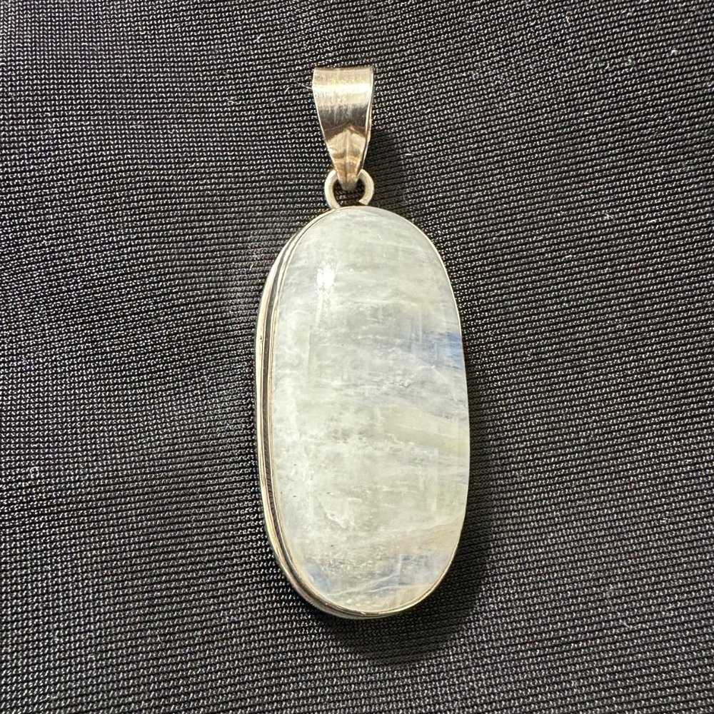 925 Sterling Oblong Moonstone Pendant